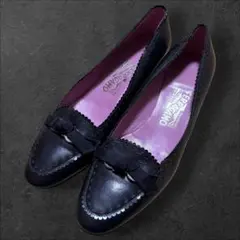 Salvatore Ferragamo リボン レザー パンプス 71/2のサムネイル