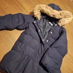 GLOBAL WORK ダウンコート XL ネイビー ファー付き