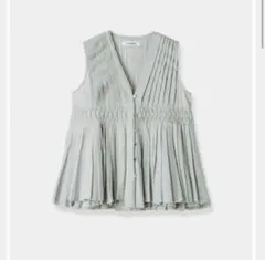 L'AUBE BLANC Cotton Tiered Volume Blouse - メルカリ