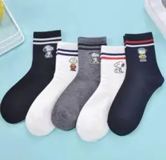 スヌーピー靴下 ソックス 5足セット