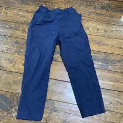 【美品】UNIQLO ネイビー　ロングパンツ 130 裏側フリース　防寒　暖パン
