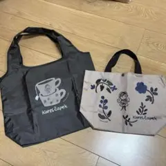未使用　カレルチャペック紅茶店　アリス柄　エコバッグ＆小さめトートバッグ