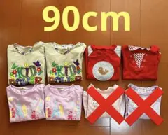 ミキハウス（長袖）2枚、コムサデモード（半袖）2枚、無ブランド（日本製）2枚