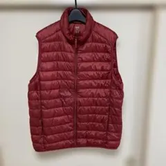 赤のダウンベスト・キルティング