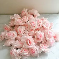 バラ 造花 50本 cnomg 直径8cm 結婚式 誕生日 お祝い ピンク