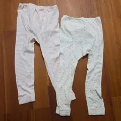 ベビー用水玉模様レギンス2枚セット