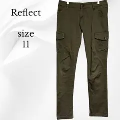 Reflect カーゴパンツ スリムフィット オリーブグリーン 11号
