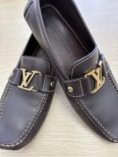 LOUIS VUITTON スエード モカシン ダークブラウン - メルカリ