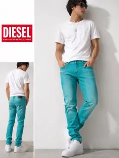 DIESEL KRAYVER W30 イタリア製 カラーデニム ターコイズのサムネイル