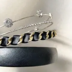 ヘアアクセサリー カチューシャ レディース 3coins