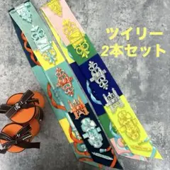 新品】エルメス ツイリー ☆2本セット☆ 馬着 馬柄 ネイビー 箱付き