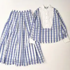 1741 美品✨セブンテン シースルーギンガムシャツ セットアップのサムネイル