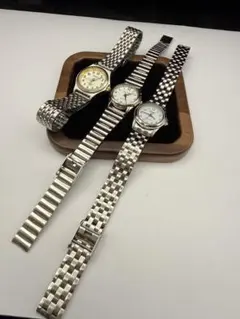 腕時計 3点 セイコー系含む シルバーカラー クォーツ ブレスウォッチ A12