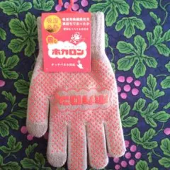 【新品未使用】着るホカロン 手袋 タッチパネル対応 軍手 グレー 吸湿発熱