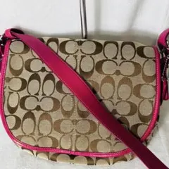 COACH コーチ シグネチャー ショルダーバッグ 6842 ピンク系