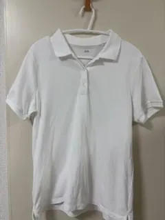 ユニクロ　半袖白ポロシャツ