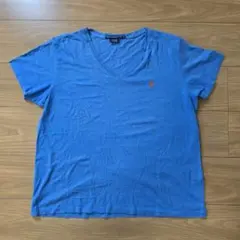 ラルフローレンスポーツ Vネック 半袖 Tシャツ ブルー レディース XLサイズのサムネイル