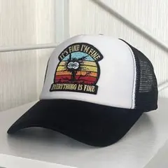 メッシュキャップ　ブラック　HIPHOP ストリート　古着　ビンテージ　アメカジ