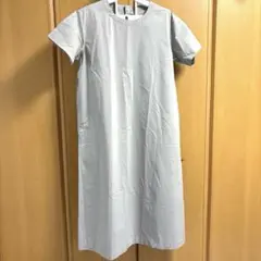 【新品タグ付】無印良品 綿混ストレッチ 半袖ワンピース グレー XS〜S