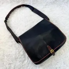 バリー メッセンジャーバッグ Bally 黒 レザー ショルダーバッグのサムネイル