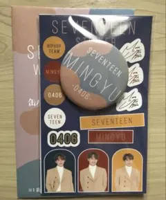 seventeen cafe ミンギュ 缶バッジ セブチカフェ mingyu - メルカリ