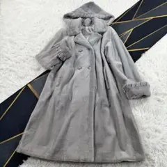 サガミンク サファイア シェアード コート フード 本毛皮 ロング AA347