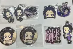 胡蝶しのぶ 栗花落カナヲ 鬼滅の刃 ラバーストラップ アクリル 缶バッジ