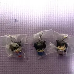 名探偵コナン めじるしアクセサリー めじるしチャーム3個セット コナン 蘭 新一