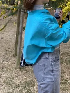 ショート丈シャツ　アース