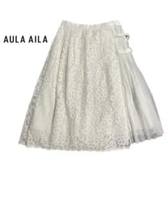 AULA AILA　プリーツレーススカート　お盆休み値下げのサムネイル