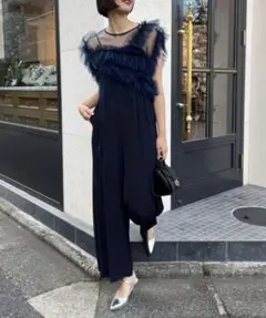 apart by lowrys フリルチュールセットサロペット