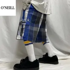 90s O’Neill チェック カーゴ バギーパンツ ショーツ 弾丸ポケット