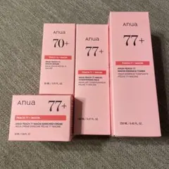 新品未使用アヌア Anua 桃トナー、ミルク、セラム、クリームセット　4点セット