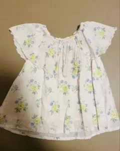 petit main 花柄フリルブラウス 90サイズ