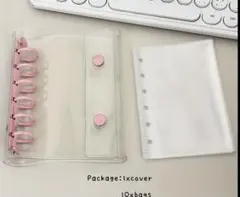 バインダー　A7 ピンク　軽量　コンパクト　かわいい　おしゃれ　シール帳　y2k