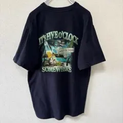 newport blue 半袖Tシャツ 南国 ビーチ イラスト メンズ M /