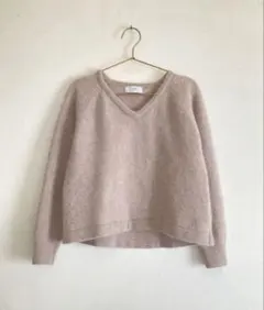 SLOBE IENA ベージュ Vネックセーター