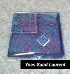 新品★Yves Saint Laurent ペーズリー バンダナハンカチスカーフ
