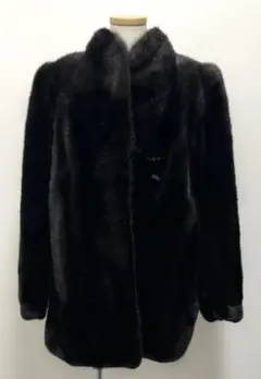Malvoisie マルヴォワジー　ブラックファーコート　ミンク Malvoisie マルヴォワジー 木下物産 ブラックミンク ファー