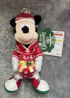 ミッキー　ぬいぐるみバッジ　クリスマス2021