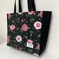 ハンドメイドトートバッグ　キャスキッドソンの花柄A4ショルダートート