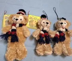 ダッフィー ぬいぐるみ バッチ　ぬいぐるみストラップ　3体