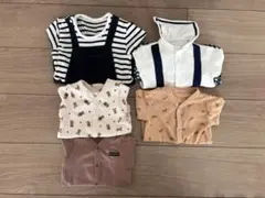 ロンパース3着、カバーオール2着 50、60、70cm