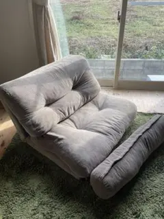 リクライニング座椅子 コーデュロイ グレー