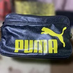PUMA ショルダーバック黒/黄緑