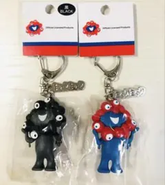 2個セット　大阪関西万博 ミャクミャク立体PVCキーホルダー　黒ミャクミャク