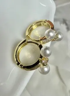 B7052真珠 ピアス 貝パール ホワイト　アクセサリー