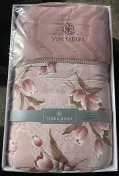 桂由美　カツラユミ　シルク混肌掛け布団　140×200 ピンク　チューリップ