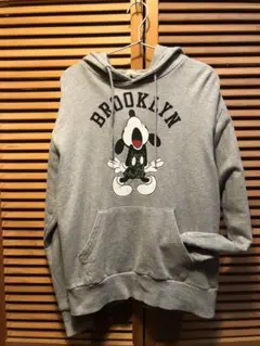 ヴィンテージ　古着　ディズニー ミッキーマウス パーカー グレー