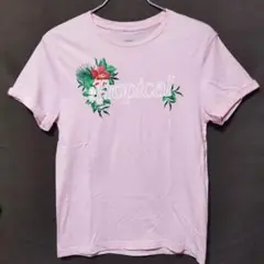 メンズ Tropical プリント Tシャツ ピンク Mのサムネイル